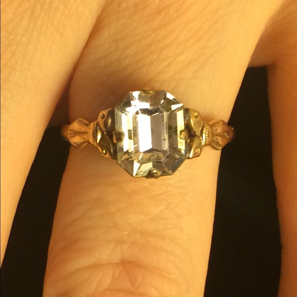 Antique 5 1/2 Gold Filled Engagement Ring Promise